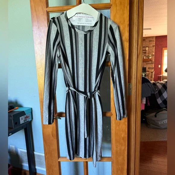 Maurices | Dresses | Maurices Blackgrey Striped Dress Womens Size Xs |  Poshmark